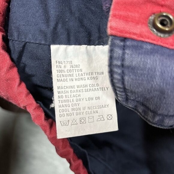 Timberland Weathergear Mens Jacket Sz L Red Leather Trim‎ Chore Barn Casual - Picture 5 of 6